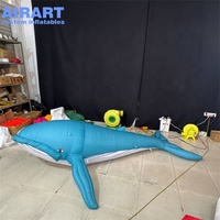 Activité de formes personnalisées décoration mascotte gonflable de baleine, ballon gonflable de baleine bleue de mer