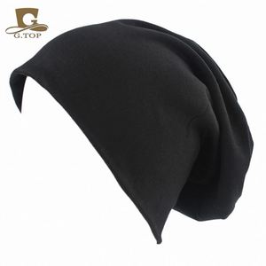 Hot Latest New Unisex Plain Slouch Beanie Reversible Cotton Skull Cap Slouchy Caps para Unisex - Product Image 3