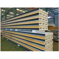 Panneau mural sandwich chinois de 50 mm, panneau sandwich en PU pour l'extérieur des bâtiments de bureaux de 150 mm