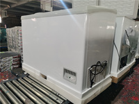 Congélateur coffre commercial à double porte vitrée coulissante, refroidissement par ventilateur, vitrine à crème glacée avec éclairage LED intérieur, corps en acier