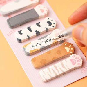 Cute Cat Claw Index <b>Sticky</b> <b>Notes</b> Series Self-Adhesive Memo with Writable Marker Back-to-School Essentials - Product Image 2