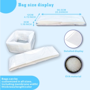 Sacs de collecte de poussière de 72 pieds pour le ponçage du béton, lot de 4, pour la découpe et le perçage, cassettes de sacs de collecte de poussière de 20 m de long - Product Image 6