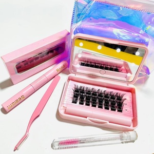 Nuevos diseños Led Mirror Pestañas postizas mate prepegadas de larga duración Presione y continúe para pestañas esponjosas Venta al por mayor DIY Lashes Cluster - Product Image 3
