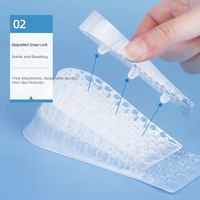 Semelles intérieures en silicone de 2 à 5 cm pour augmenter la taille, invisibles, anti-fatigue, demi-semelles pour hommes et femmes, absorption des chocs pour chaussures de sport