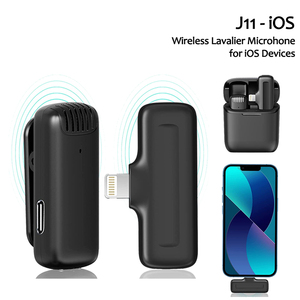 Microfono Lavalier intelligente con cancellazione del rumore 2 in1 con custodia batteria microfoni <span class=keywords><strong>Wireless</strong></span> Clip-on per Smart Phone Live Vlog - Product Image 5