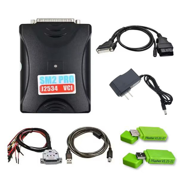 SM2 PRO J2534 V2.21.22 69IN1 VCI PCM ECU Programmer Fitment Black Car Diagnostic Tool 1 Year Warranty OBD2