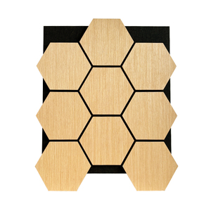 Pannelli acustici in legno impiallacciatura di legno Mdf esagono a doghe insonorizzate - Product Image 1