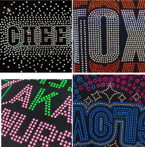 Motif personnalisé thermocollant en strass et cristaux, avec logo brodé de diamants extensibles et de strass incrustés - Product Image 4