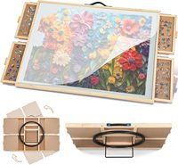 Meilleure vente Support de puzzle en bois créatif 1500 pièces Plateau de puzzle pliant réglable rotatif pour adultes