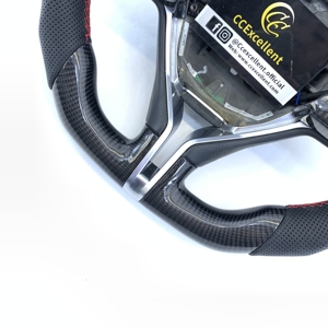 Volante de Cuero y Fibra de Carbono Personalizable de Primera Calidad para <span class=keywords><strong>Maserati</strong></span> Ghibli <span class=keywords><strong>Quattroporte</strong></span> <span class=keywords><strong>GTS</strong></span> M157 M156 2013-2024 - Product Image 2