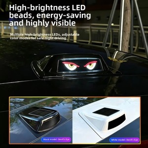 Feu de voiture LED dynamique « Devil Eye » avec boîtier ABS, simulation 8 couleurs, lampe radar, chargement solaire, décoration extérieure automobile - Product Image 3