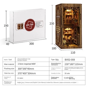 <span class=keywords><strong>กล่อง</strong></span>ของขวัญของเล่นโมเดลประกอบมือทำจากไม้แบบ DIY แท่นวางหนังสือดีไซน์สร้างสรรค์ปรับแต่งได้3D - Product Image 6