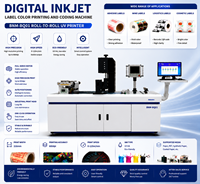 Nouvelle imprimante jet d'encre numérique UV automatique pour étiquettes, rouleau à rouleau, haute résolution, haute vitesse 0-120m/min, écologique, Bonuoma Printing