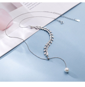 Collier ras du cou en <span class=keywords><strong>argent</strong></span> sterling pour femmes, chaînes de perles, ajustables, nouvelle collection, - Product Image 6
