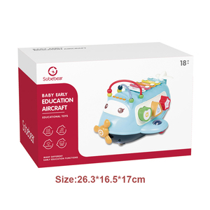 KSF Jouets éducatifs interactifs pour enfants, 6 pièces, <span class=keywords><strong>xylophone</strong></span> arc-en-ciel de dessin animé, avion musical, blocs de puzzle en plastique et piano à clavier - Product Image 6