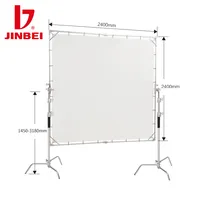 JINBEI HD-240 2.4X2.4M, Bingkai HD Fotografi Scrim Diffuser untuk Studio Fotografi Potret