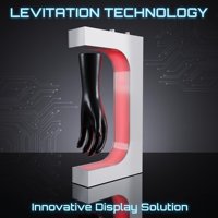 Nouveau support d'affichage 3-en-1 à suspension magnétique flottante avec réglage du poids, vitesse et lumière LED couleur