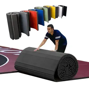 High Quality 2 3 4 5cm Flexi Wrestling Training Equipment Custom Logo Judo Martial Arts MMA BJJ Roll Mats