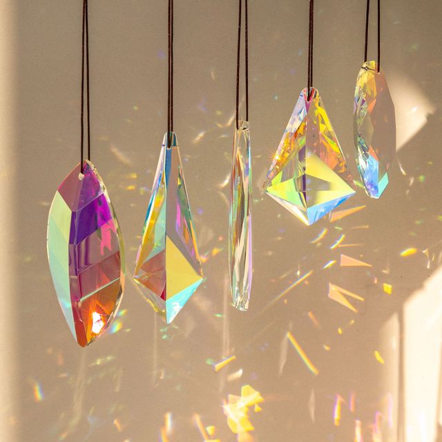 Dropshipping K9 Crystal Prism Suncatcher Garden Hanger Ornament Home Decoration Rainbow Maker AB Sun Catcher