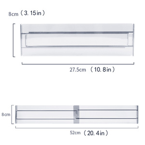 4 Pcs Plastique <span class=keywords><strong>Transparent</strong></span> PS Organisateur de Bureau Réglable Diviseurs de Tiroirs pour Placard Garde-Robe Cuisine Sous-Vêtements Chaussettes Rangement - Product Image 3