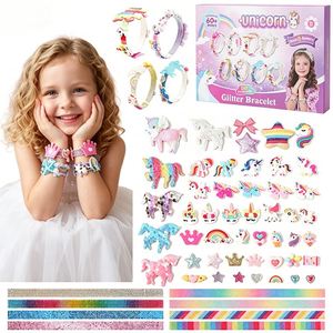 Sparkly Hairband Making Set Kids Fashion Head Hoop Clips <b>Flowers</b> Stars <b>Stickers</b> Creative Birthday Present Export - Product Image 1