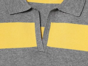 SHENZHU Ropa de <span class=keywords><strong>Mujer</strong></span>, Otoño 25, Nuevo Suéter de Punto a Rayas con Cuello Polo, Manga Larga, Simple y Versátil, 5536162 5536108 - Product Image 4