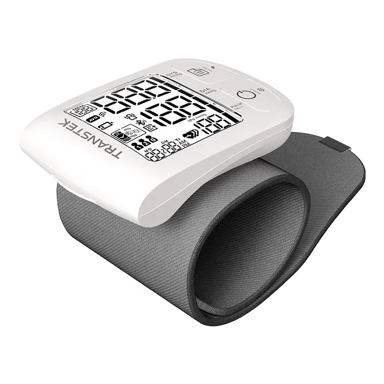 Nuovo arrivo Bluetooth medio arterioso polso polsino della pressione sanguigna monitor macchina per il monitoraggio della pressione sanguigna con guida vocale