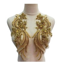 Robes de soirée brodées à la main style queue de phénix en maille, avec appliques florales, accessoires de mariage en strass de verre, best-seller