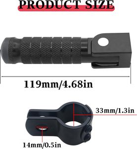 Repose-pieds arrière pliables pour passager, pour scooter électrique, moto, moto tout-terrain et conversion de vélo électrique - Product Image 2