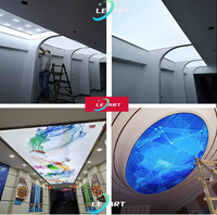 Plafond décoratif en tissu pour maison, éclairage encastré translucide en PVC LeArt Led