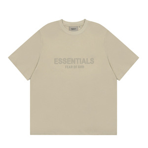 Yeni FOG ESS 3D Saf Pamuk Harfli Baskılı <span class=keywords><strong>Vintage</strong></span> Amerikan Tarzı Kısa Kollu Çift Tişörtü Erkek Tasarımcı Gömlekleri - Product Image 5