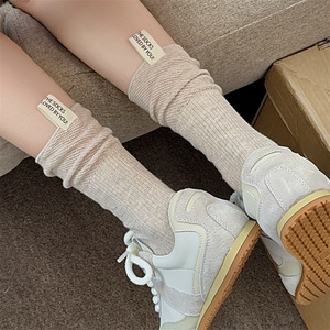 Women's Slouch Socks Solid Color Cotton Breathable Korean Style Loose Cuff Autumn Casual Socks - Product Image 2