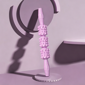 Rodillo de masaje rosa con nodos texturizados para alivio muscular y terapia corporal - Product Image 4