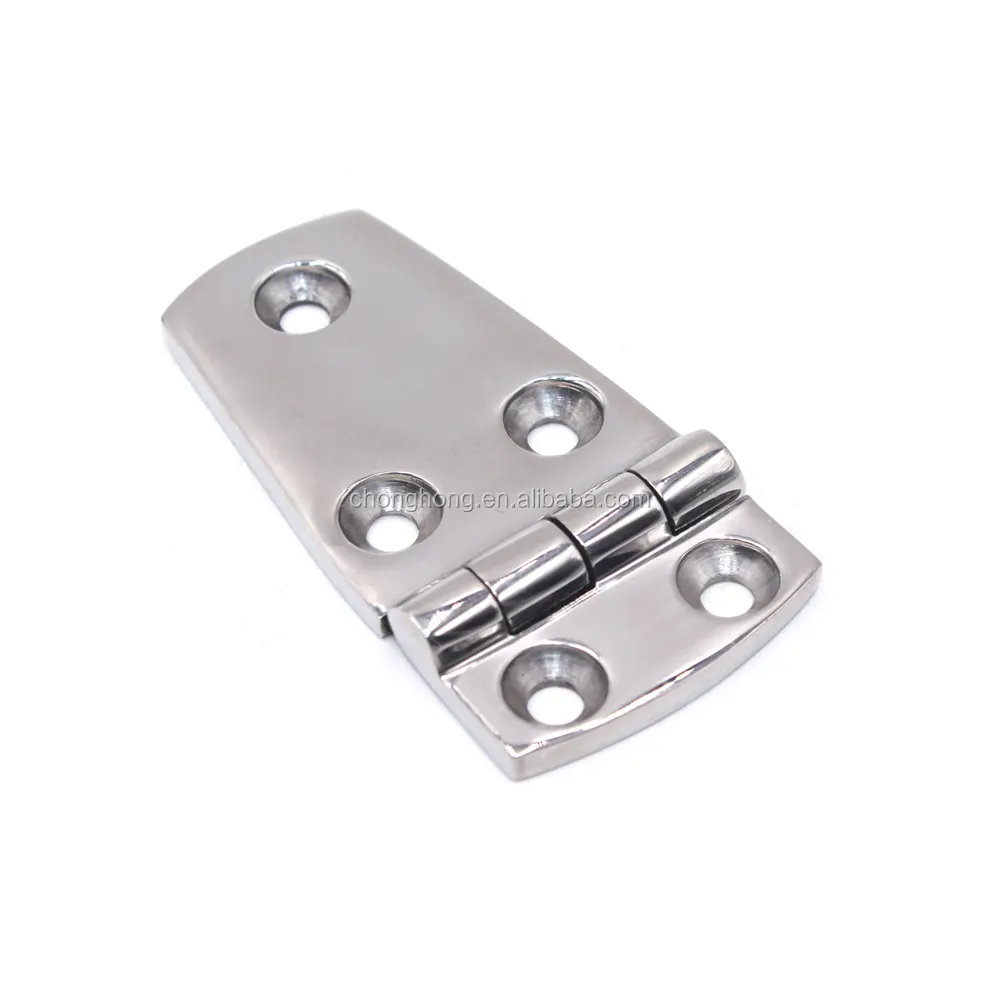 Boat Accessory Mirror Polished Cabin Door Hinge Corrosion and Rust Resistant AISI316 Stainless Steel Hatch Flush Casting Hinge
