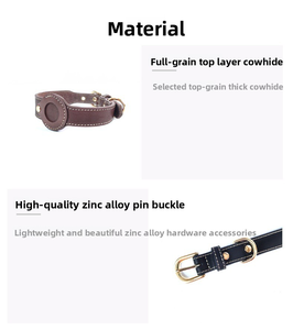 Collar de Cuero de Lujo <span class=keywords><strong>para</strong></span> <span class=keywords><strong>Perros</strong></span> con Rastreador GPS, Acolchado Suave, Soporte <span class=keywords><strong>para</strong></span> Etiqueta Inteligente, Ajustable, 7 Colores <span class=keywords><strong>para</strong></span> <span class=keywords><strong>Perros</strong></span> Pequeños y Grandes - Product Image 5
