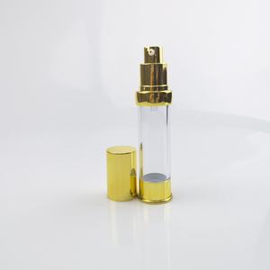 Emballage de luxe pour crème en flacon doré de 50 ml, 15 ml, 30 ml et 50 ml, flacon pompe sans air pour emballage cosmétique - Product Image 5