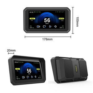 Écran de moto étanche IPS 6,0 pouces, CarPlay et Android Auto sans fil, caméra embarquée double objectif, affichage de la vitesse GPS, ajustement universel - Product Image 5