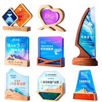 Plaque en bois massif haut de gamme forme personnalisée coupe effet de colle récompense d'entreprise carte d'autorisation client souvenir vierge en gros