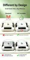 Nouvelle table de présentation rotative argentée améliorée, alimentée par énergie solaire ou par batterie, pour bijoux Baoding