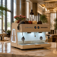 Cafetera de Doble Cabezal de Alto Rendimiento de 4200W para Cafeterías, Restaurantes y Bares de Oficina
