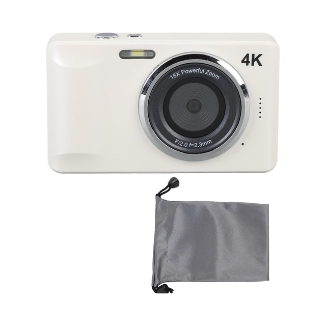 4K 64MP CMOS DSLR Camera 18X Zoom Autofocus Point Shoot Travel Photography 2.8 Inch Screen Rechargeable Battery Digital Camera