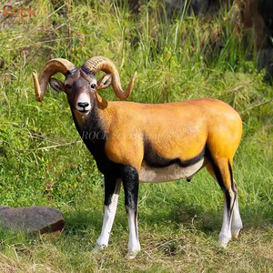 รูปปั้นแกะไฟเบอร์กลาสตกแต่งฟาร์มรูปปั้นสัตว์สำหรับสวนและบ้านประติมากรรมสัตว์ไฟเบอร์กลาสขนาดใหญ่ - Product Image 3