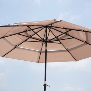 Sombrilla de Lujo de Tres Pisos con Diseño de Pagoda <span class=keywords><strong>Rosa</strong></span> para Niñas, Diseño Moderno para Uso en Exteriores, Parques y Playas, la Más Vendida para Hoteles y Restaurantes - Product Image 5