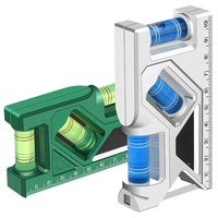 Mini niveau à bulle magnétique fort ménage niveau de haute précision Mini niveau à bulle en alliage d'aluminium multifonctionnel