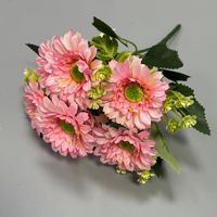 Bunga Gerbera Sutra Buatan 7 Tangkai, Buket Daisy Afrika Kecil, Bunga Gaya Krisan, Dekorasi Rumah, Pernikahan, Latar Belakang Acara