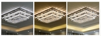 Plafonnier LED en cristal moderne de luxe JYLIGHTING, Lustre transparent élégant pour chambre et salon, en acier inoxydable plaqué GU10