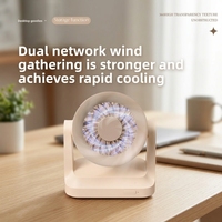 Ventilateur de bureau ultra-fin et léger, pliable, avec moteur sans balais 5V, batterie rechargeable 1200mAh, commande par bouton, pour voiture, camping-car et utilisation en extérieur