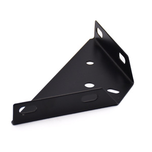 Support triangulaire en fer noir peint 205x75x113x26mm pour support d'angle de lit, connecteur de meubles - Product Image 2