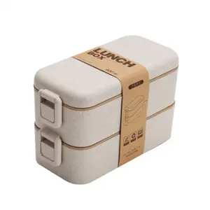 Eco Friendly Biodegradabile Lunch Box, Scatola di Paglia di Grano Bella Scatola di Pranzo Portatile