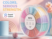 Filamen PETG Yiqiu3D 1.75mm Seri Warna Pastel Kuat dan Tahan Lama untuk Printer 3D 8 Warna untuk Creality Bambu Lab